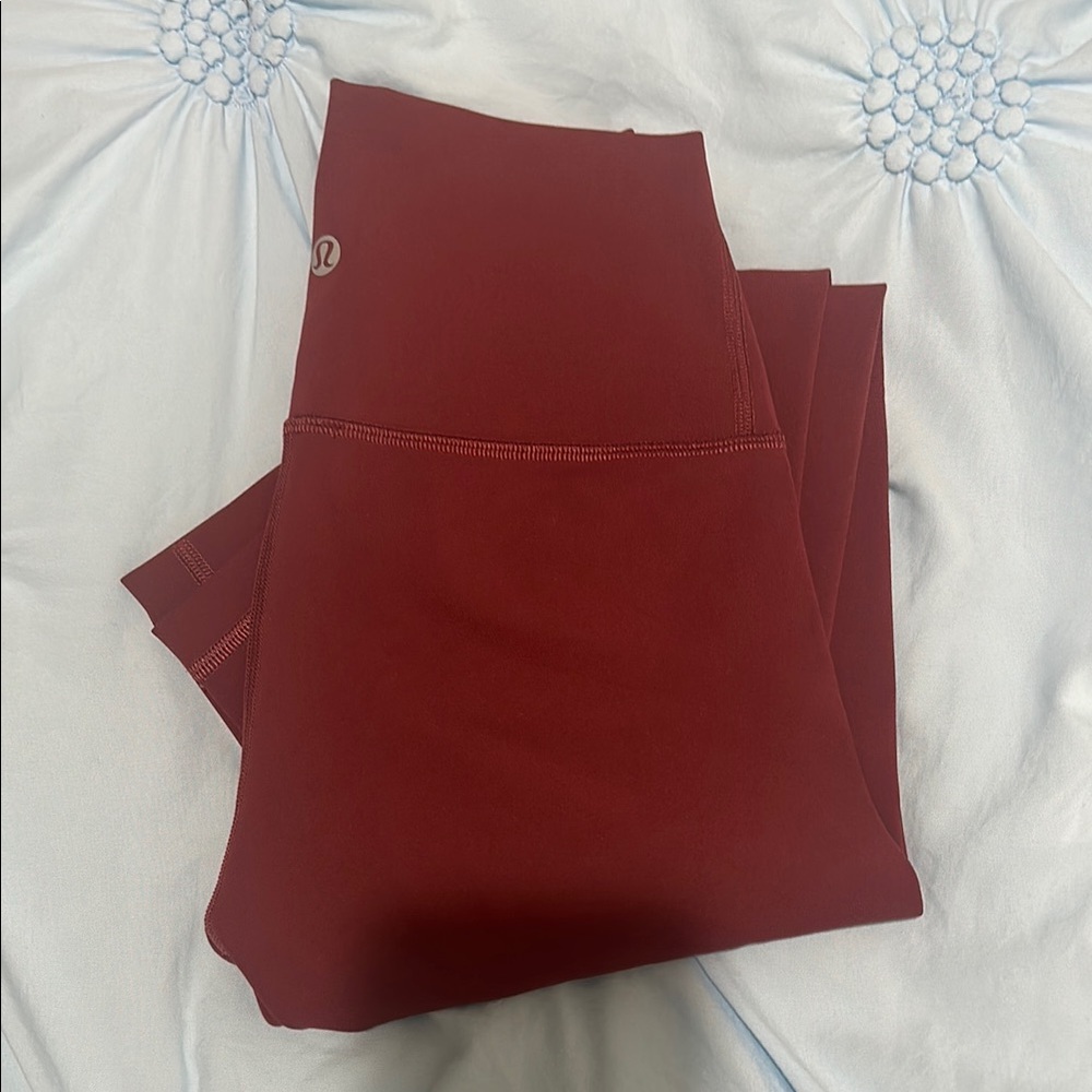 Lululemon Burgundy Leggings 28”